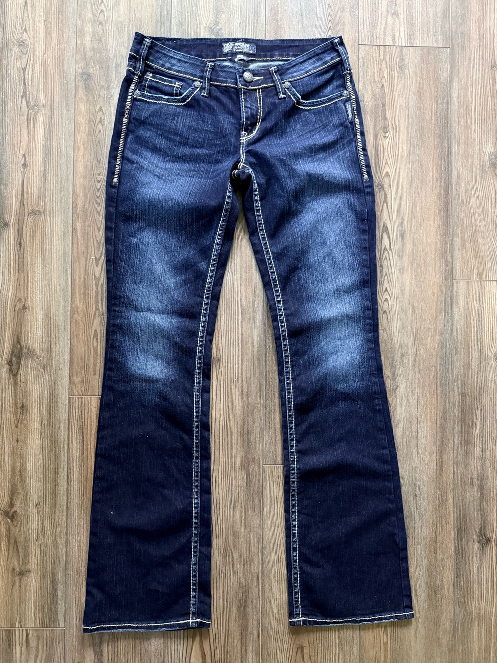 Silver Jeans Dark Indigo Flare Jeans 29x35”